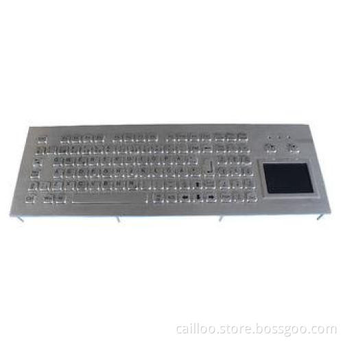 Metal Kiosk Industrial Keyboard With Touchpad , Vandal Resi